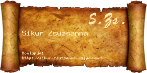 Sikur Zsuzsanna névjegykártya